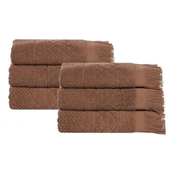 SUPERIOR® Rolla Collection | 100% Cotton 6-pc. Geometric Hand Towel