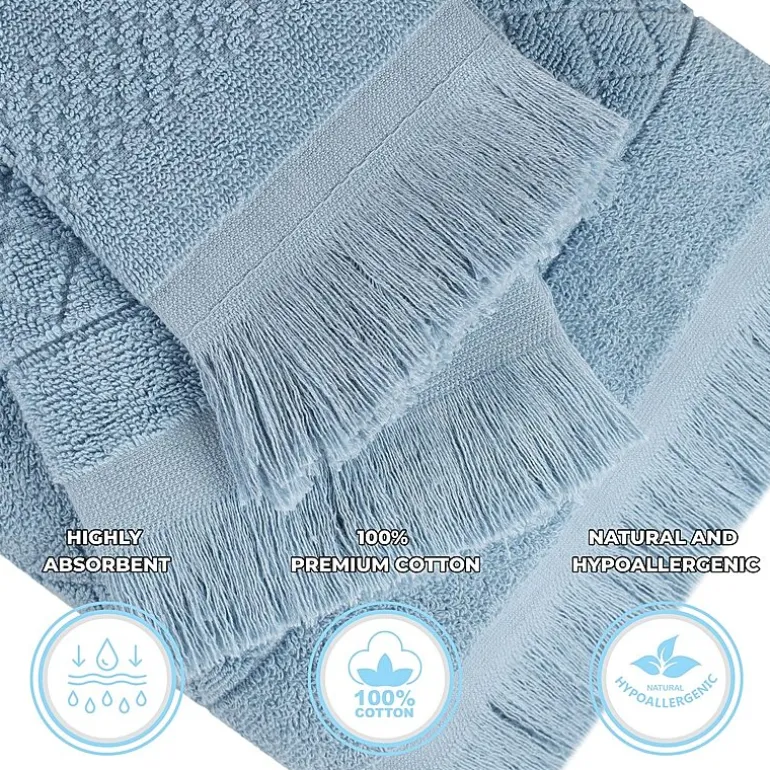SUPERIOR® Rolla Collection | 100% Cotton 6-pc. Geometric Hand Towel