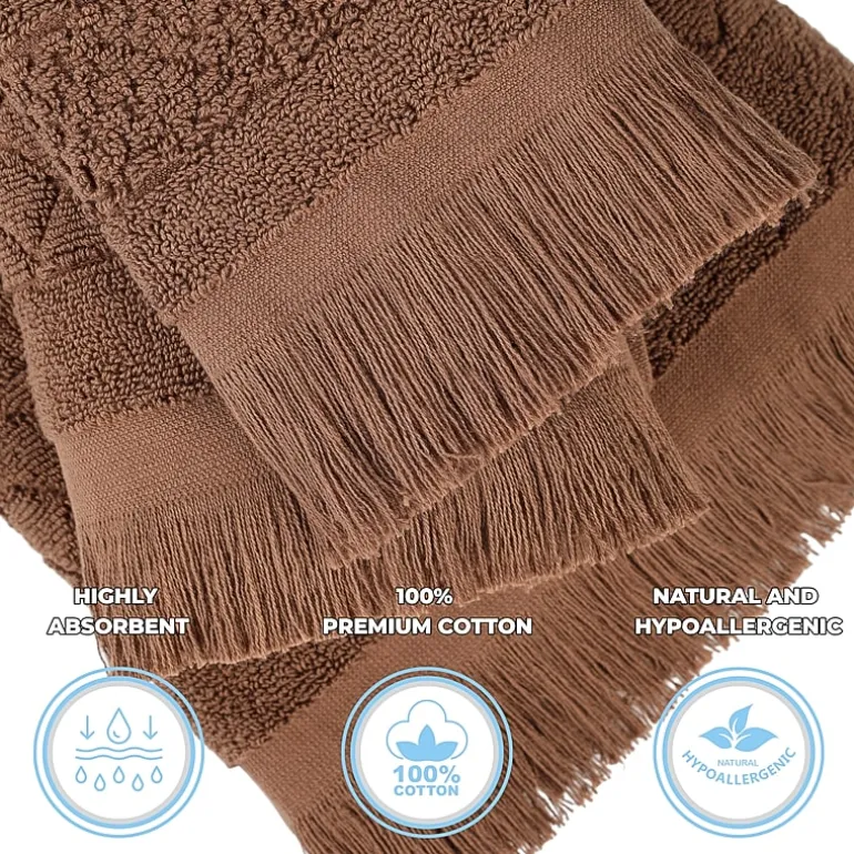 SUPERIOR® Rolla Collection | 100% Cotton 6-pc. Geometric Hand Towel