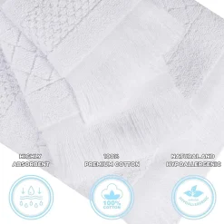 SUPERIOR® Rolla Collection | 100% Cotton 6-pc. Geometric Hand Towel