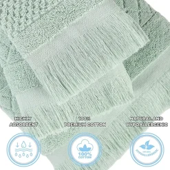 SUPERIOR® Rolla Collection | 100% Cotton 6-pc. Geometric Hand Towel
