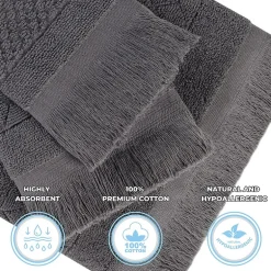 SUPERIOR® Rolla Collection | 100% Cotton 6-pc. Geometric Hand Towel