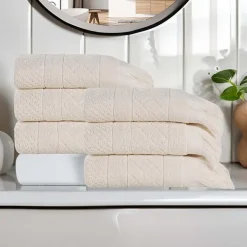 SUPERIOR® Rolla Collection | 100% Cotton 6-pc. Geometric Hand Towel