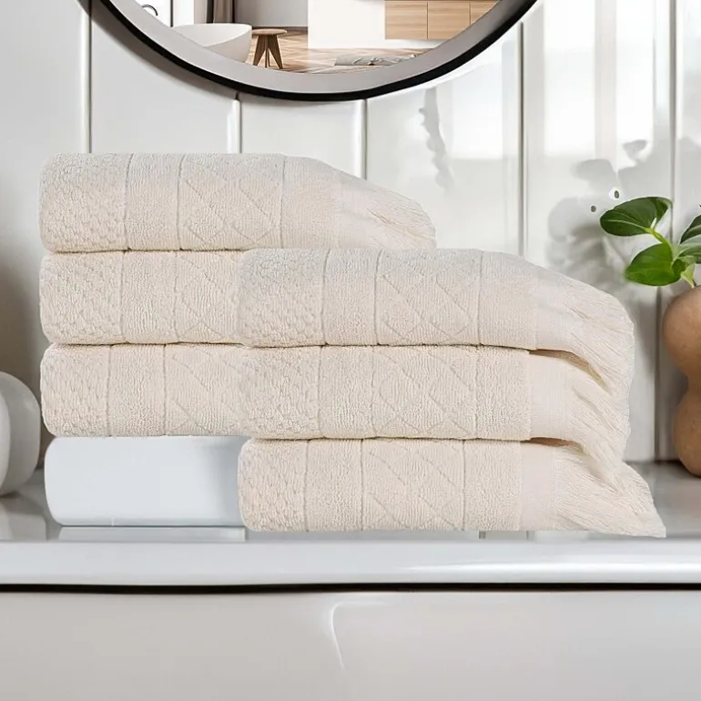 SUPERIOR® Rolla Collection | 100% Cotton 6-pc. Geometric Hand Towel