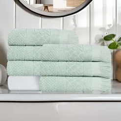 SUPERIOR® Rolla Collection | 100% Cotton 6-pc. Geometric Hand Towel