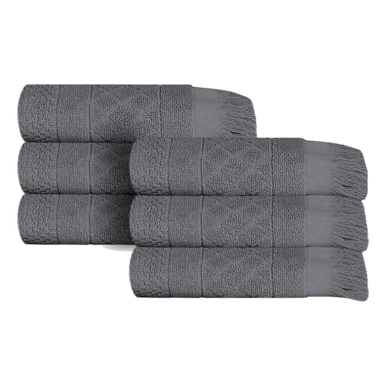 SUPERIOR® Rolla Collection | 100% Cotton 6-pc. Geometric Hand Towel