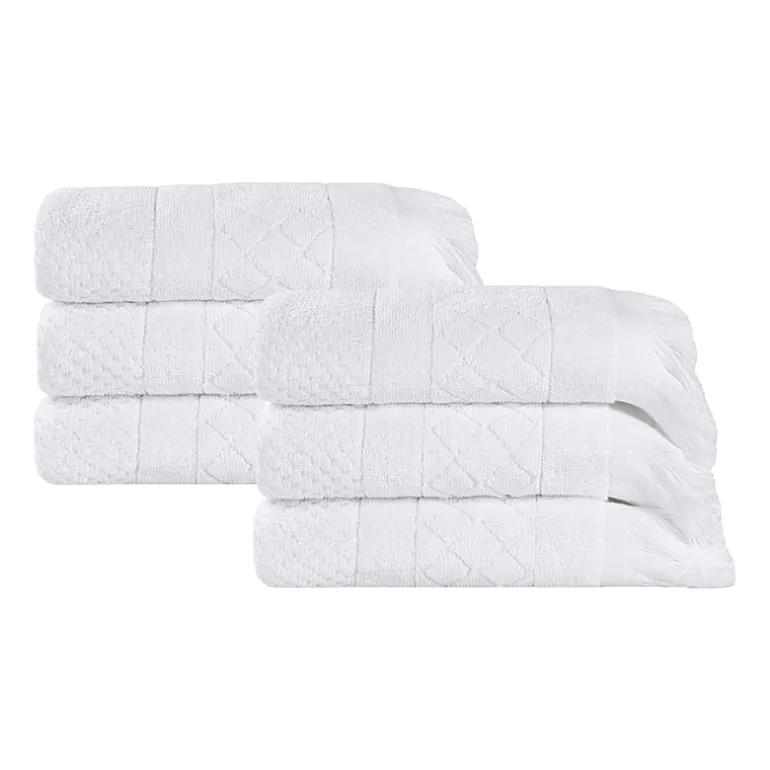SUPERIOR® Rolla Collection | 100% Cotton 6-pc. Geometric Hand Towel
