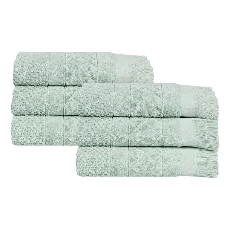 SUPERIOR® Rolla Collection | 100% Cotton 6-pc. Geometric Hand Towel