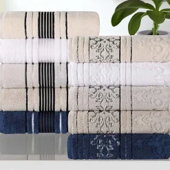 SUPERIOR® Sadie Zero Twist Jacquard Solid Cotton 4-pc. Quick Dry Bath Towel Set