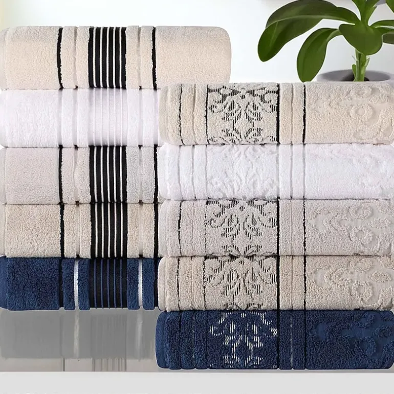 SUPERIOR® Sadie Zero Twist Jacquard Solid Cotton 4-pc. Quick Dry Bath Towel Set