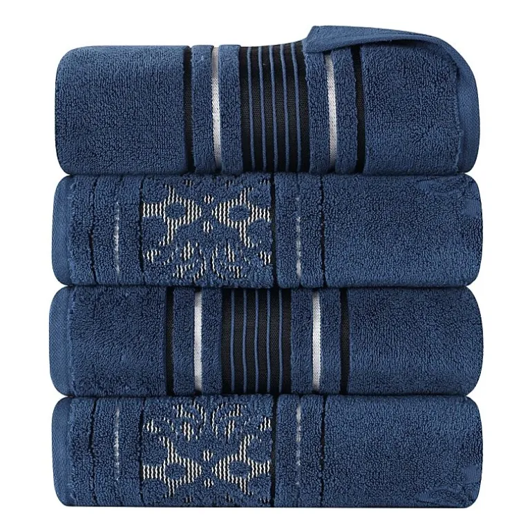 SUPERIOR® Sadie Zero Twist Jacquard Solid Cotton 4-pc. Quick Dry Bath Towel Set