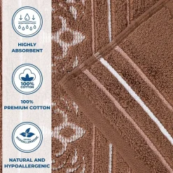 SUPERIOR® Sadie Zero Twist Jacquard Solid Cotton 4-pc. Quick Dry Bath Towel Set