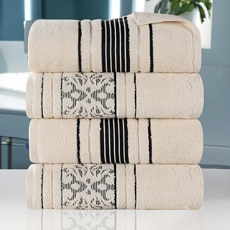 SUPERIOR® Sadie Zero Twist Jacquard Solid Cotton 4-pc. Quick Dry Bath Towel Set