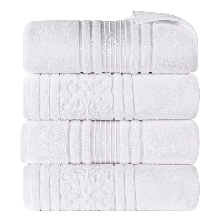 SUPERIOR® Sadie Zero Twist Jacquard Solid Cotton 4-pc. Quick Dry Bath Towel Set