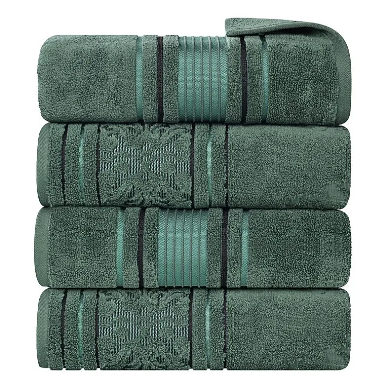 SUPERIOR® Sadie Zero Twist Jacquard Solid Cotton 4-pc. Quick Dry Bath Towel Set