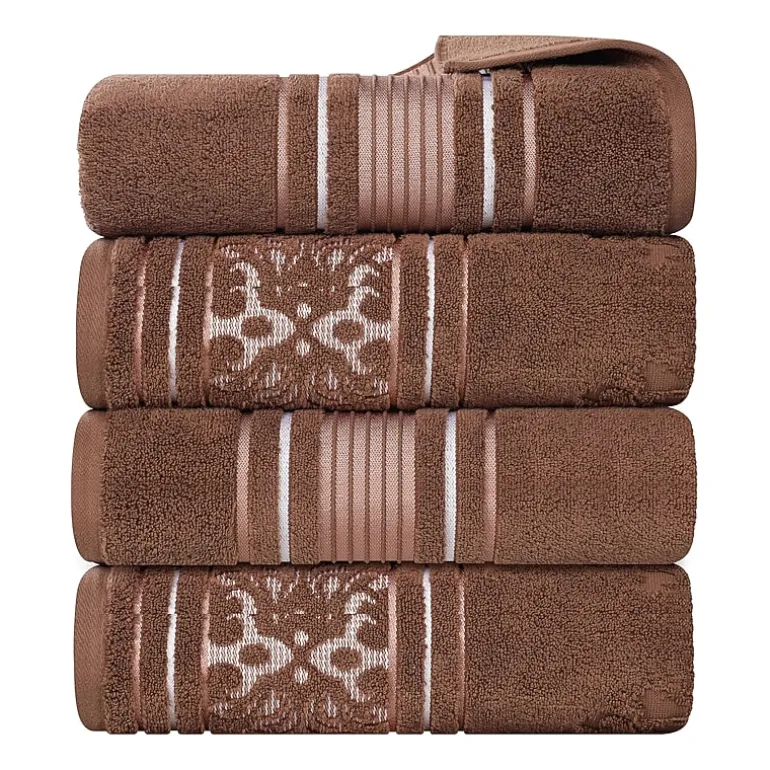 SUPERIOR® Sadie Zero Twist Jacquard Solid Cotton 4-pc. Quick Dry Bath Towel Set