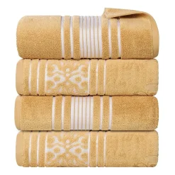 SUPERIOR® Sadie Zero Twist Jacquard Solid Cotton 4-pc. Quick Dry Bath Towel Set