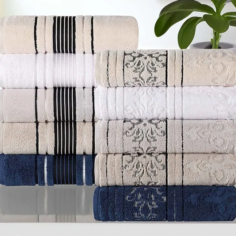 SUPERIOR® Sadie Zero Twist Jacquard Solid Cotton 4-pc. Quick Dry Bath Towel Set