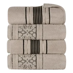 SUPERIOR® Sadie Zero Twist Jacquard Solid Cotton 4-pc. Quick Dry Bath Towel Set