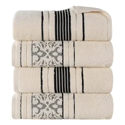 SUPERIOR® Sadie Zero Twist Jacquard Solid Cotton 4-pc. Quick Dry Bath Towel Set