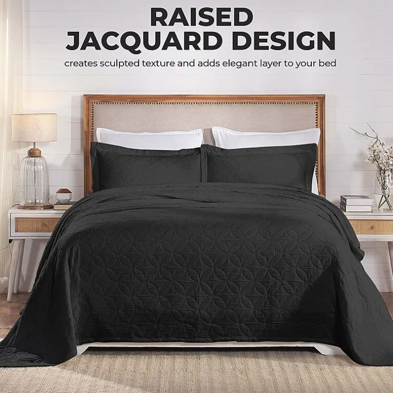 SUPERIOR® Serenity Cotton Matelasse Textured Jacquard Bedspread with Shams