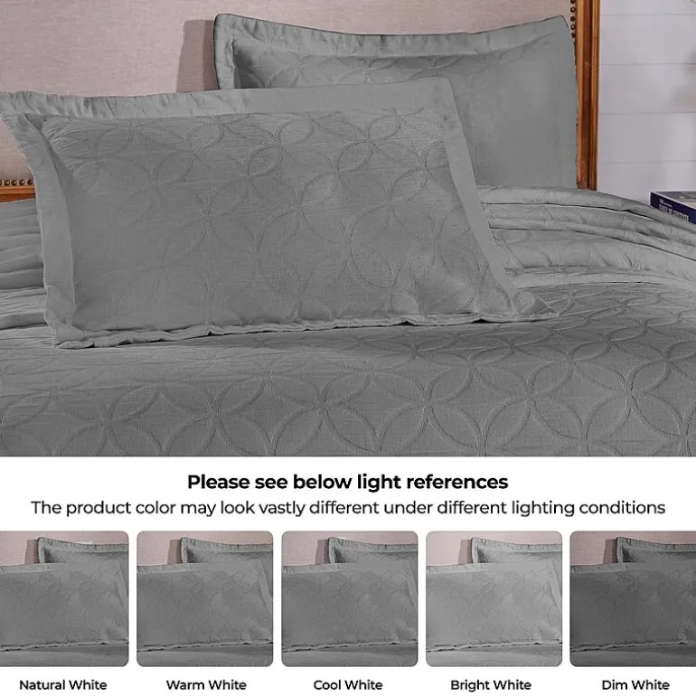 SUPERIOR® Serenity Cotton Matelasse Textured Jacquard Bedspread with Shams