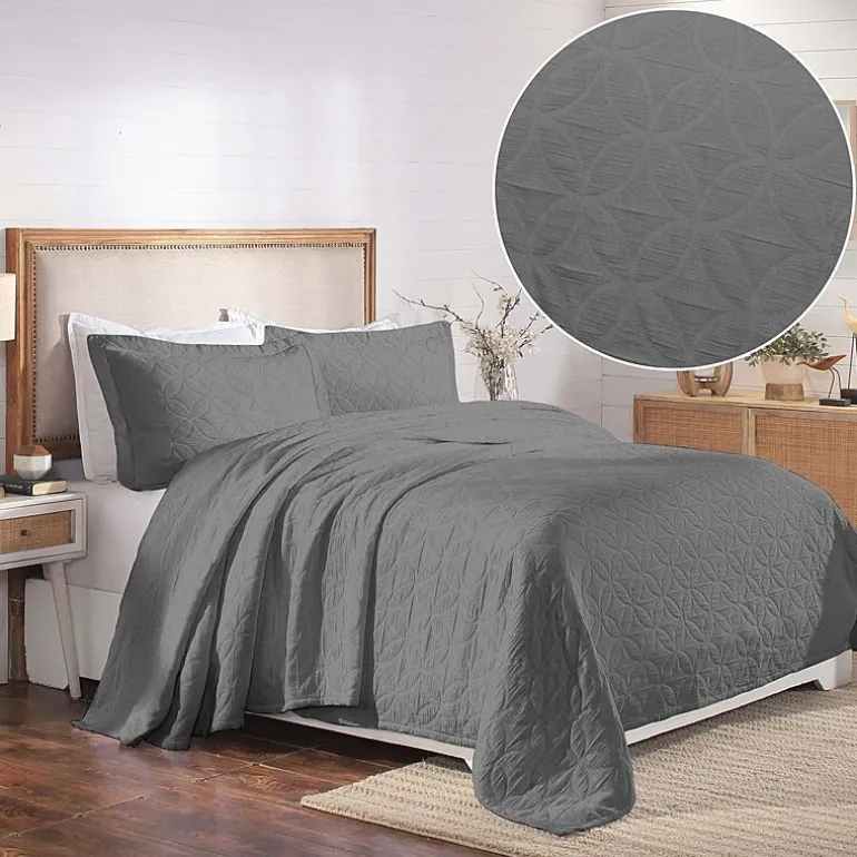 SUPERIOR® Serenity Cotton Matelasse Textured Jacquard Bedspread with Shams