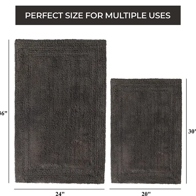 SUPERIOR® Solid Cotton 2-Pc Bath Rug