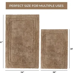SUPERIOR® Solid Cotton 2-Pc Bath Rug
