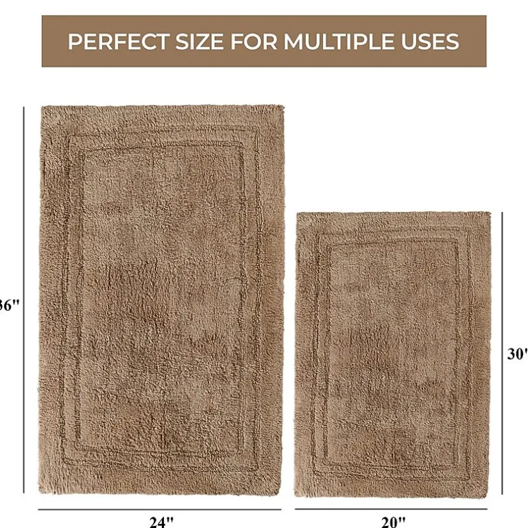 SUPERIOR® Solid Cotton 2-Pc Bath Rug