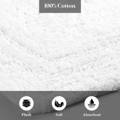 SUPERIOR® Solid Cotton 2-Pc Bath Rug