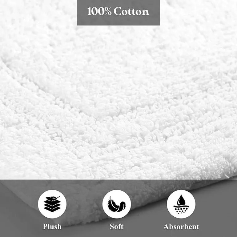 SUPERIOR® Solid Cotton 2-Pc Bath Rug