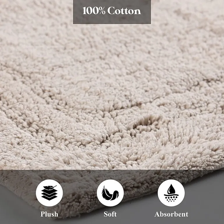 SUPERIOR® Solid Cotton 2-Pc Bath Rug