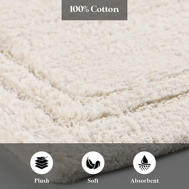 SUPERIOR® Solid Cotton 2-Pc Bath Rug