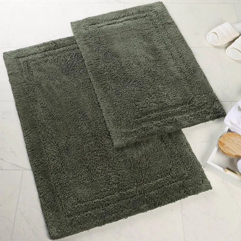 SUPERIOR® Solid Cotton 2-Pc Bath Rug