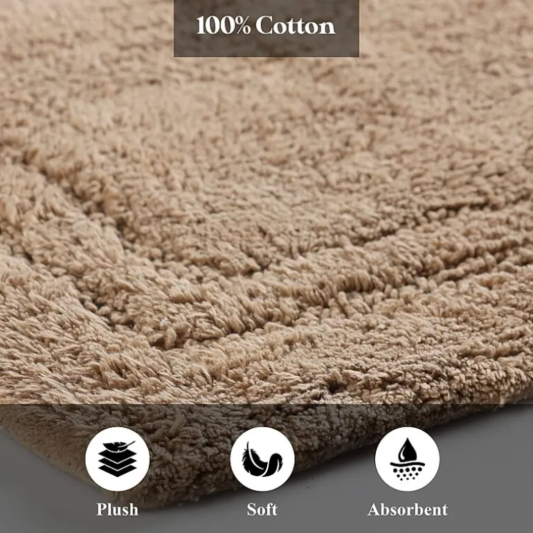 SUPERIOR® Solid Cotton 2-Pc Bath Rug