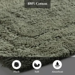 SUPERIOR® Solid Cotton 2-Pc Bath Rug