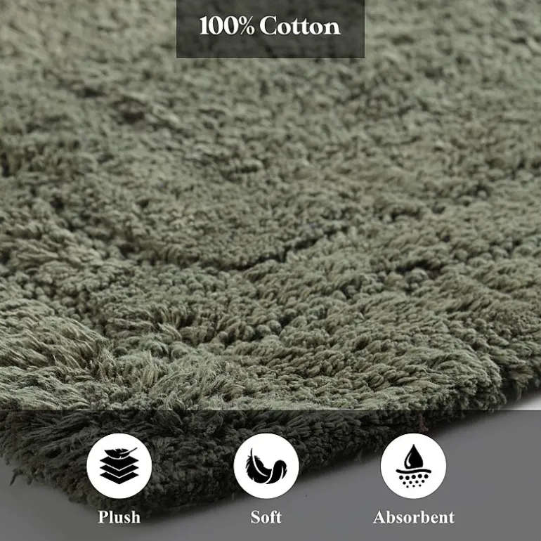 SUPERIOR® Solid Cotton 2-Pc Bath Rug