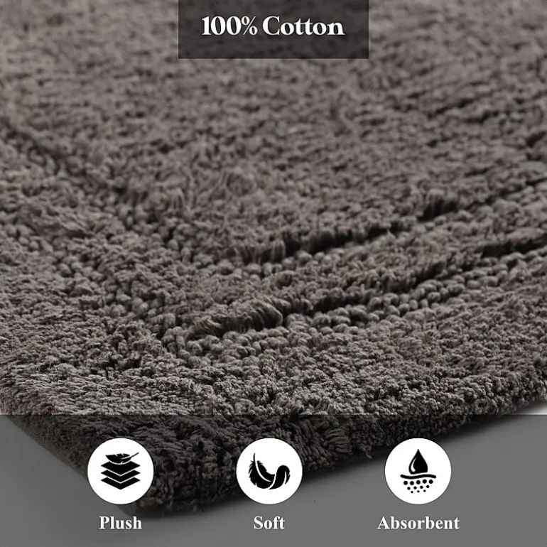 SUPERIOR® Solid Cotton 2-Pc Bath Rug