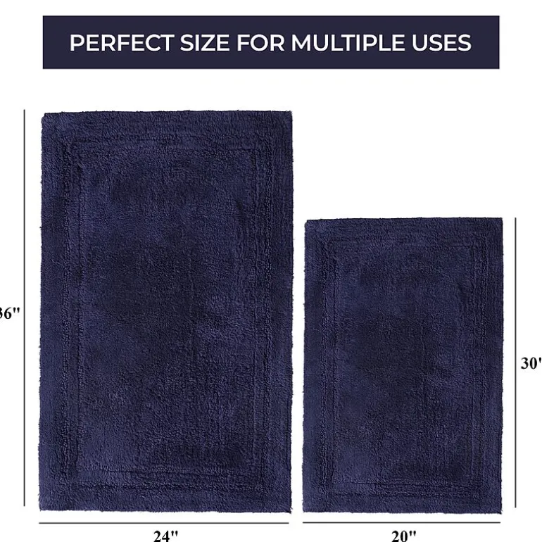 SUPERIOR® Solid Cotton 2-Pc Bath Rug
