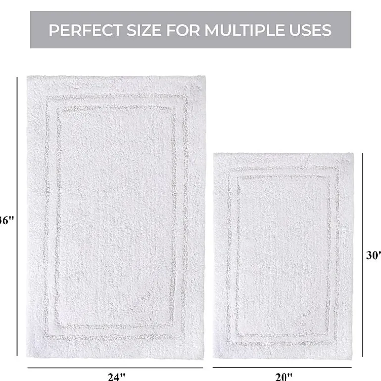 SUPERIOR® Solid Cotton 2-Pc Bath Rug