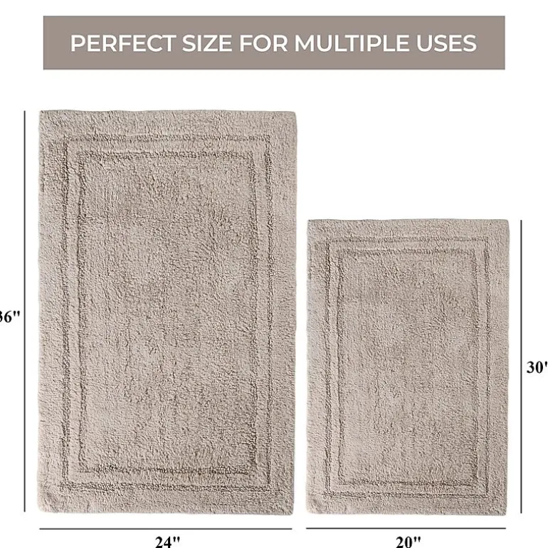 SUPERIOR® Solid Cotton 2-Pc Bath Rug