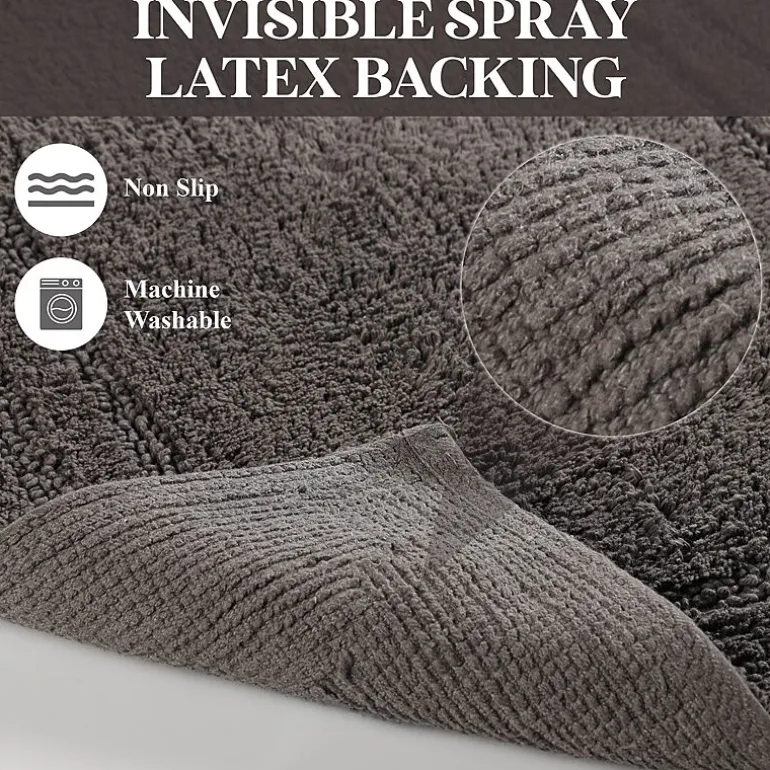 SUPERIOR® Solid Cotton 2-Pc Bath Rug