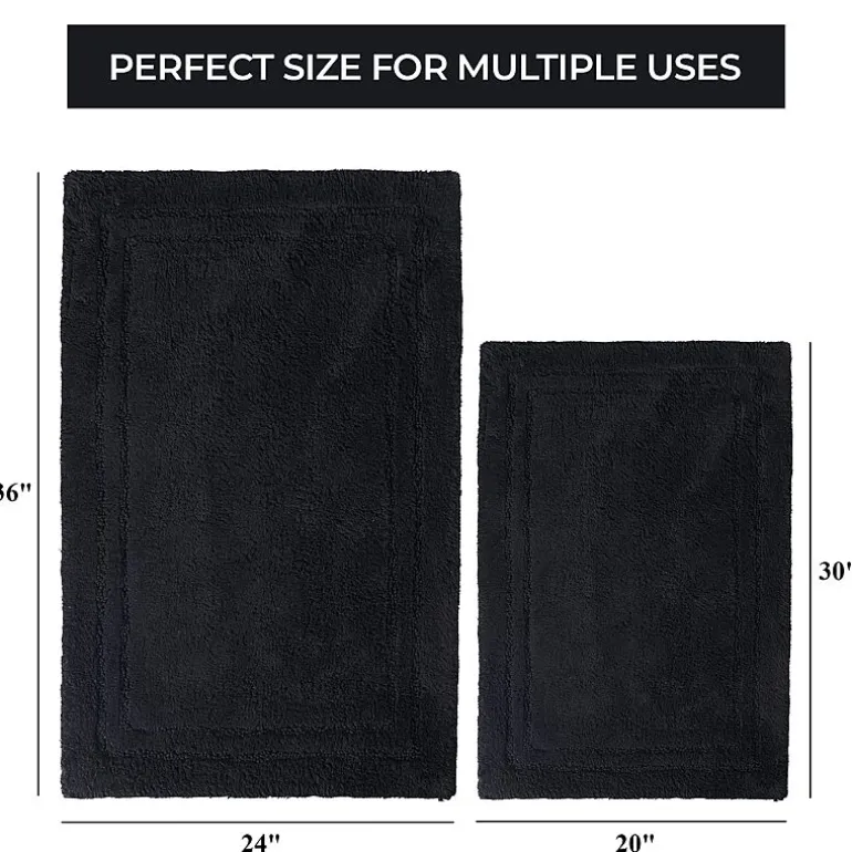 SUPERIOR® Solid Cotton 2-Pc Bath Rug