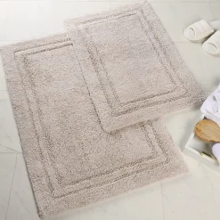 SUPERIOR® Solid Cotton 2-Pc Bath Rug