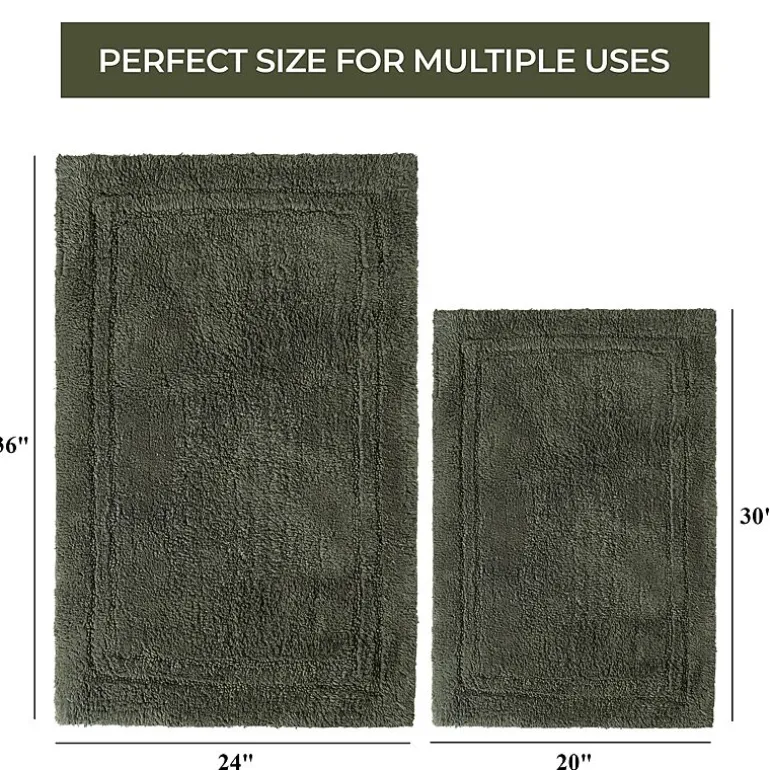 SUPERIOR® Solid Cotton 2-Pc Bath Rug