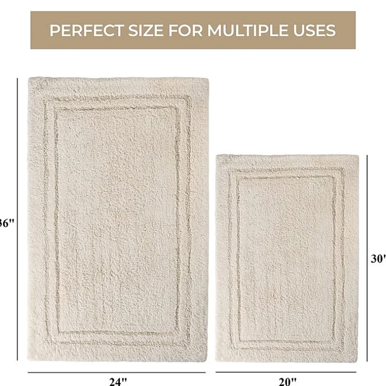 SUPERIOR® Solid Cotton 2-Pc Bath Rug