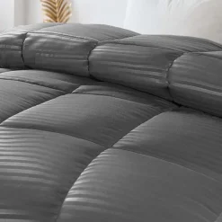 SUPERIOR® Striped All Season Plush Reversible Down Alternative Hypoallergenic Comforter