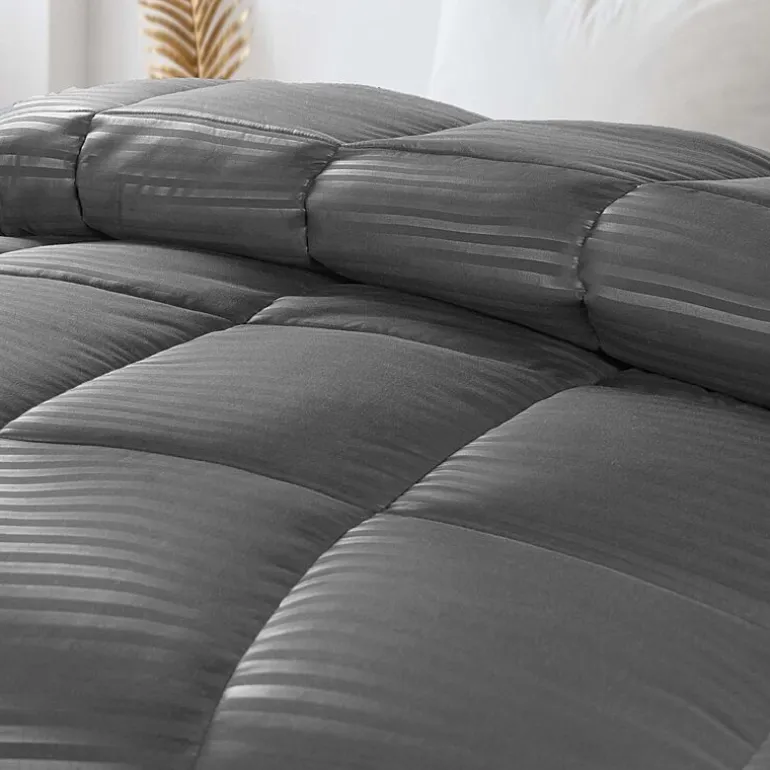 SUPERIOR® Striped All Season Plush Reversible Down Alternative Hypoallergenic Comforter