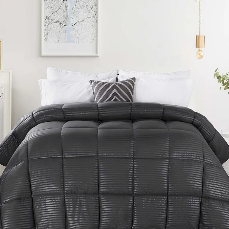 SUPERIOR® Striped All Season Plush Reversible Down Alternative Hypoallergenic Comforter